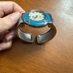 Elegant Silver and Blue Women's Watch